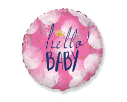 FLEX METAL 18"/45 см Привет малышка / Hello baby girl / 1 шт / 401613