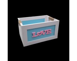 Деревянный бокс *LOVE*, Белый 20*11,5*9 4362 Деревянный бокс *LOVE*, Белый 20*11,5*9 4362