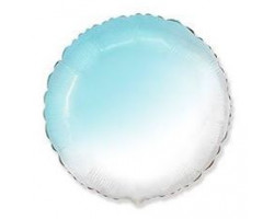 FLEX METAL 18 Круг Бело-Голубой градиент / Round White-Blue gradient / 1 шт /