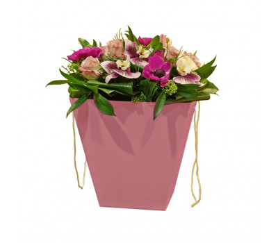Коробка для цветов 160*280*280 розовая. Арт06523