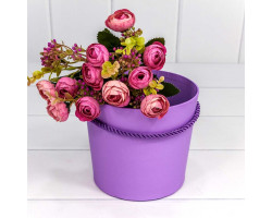 Коробка "Ваза для цветов" 15*13 с ручкой Сиреневый 720745/5
