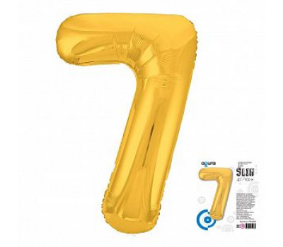 Аgura 40/102 Цифра "7" Золото Slim в упаковке / 1 шт / 754665