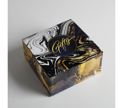 Коробка‒пенал Gold gift, 15 × 15 × 7 см 3907246