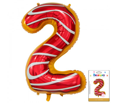 Веселуха 34 Цифра 2 Пончик в упаковке / Two Donut / 1 шт /