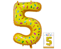 Веселуха 34 Цифра 5 Пончик в упаковке / Five Donut / 1 шт /