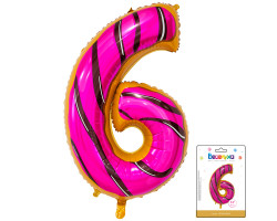 Веселуха 34 Цифра 6 Пончик в упаковке / Six Donut / 1 шт /