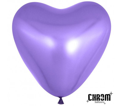 Дон Баллон Сердце (12''/30 см) Фиолетовый, хром, 50 шт.